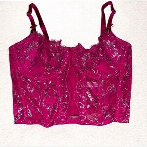 VINTAGE Victoria’s Secret Wicked Shimmer Lace Corset Top Size 32B (xs/s)
